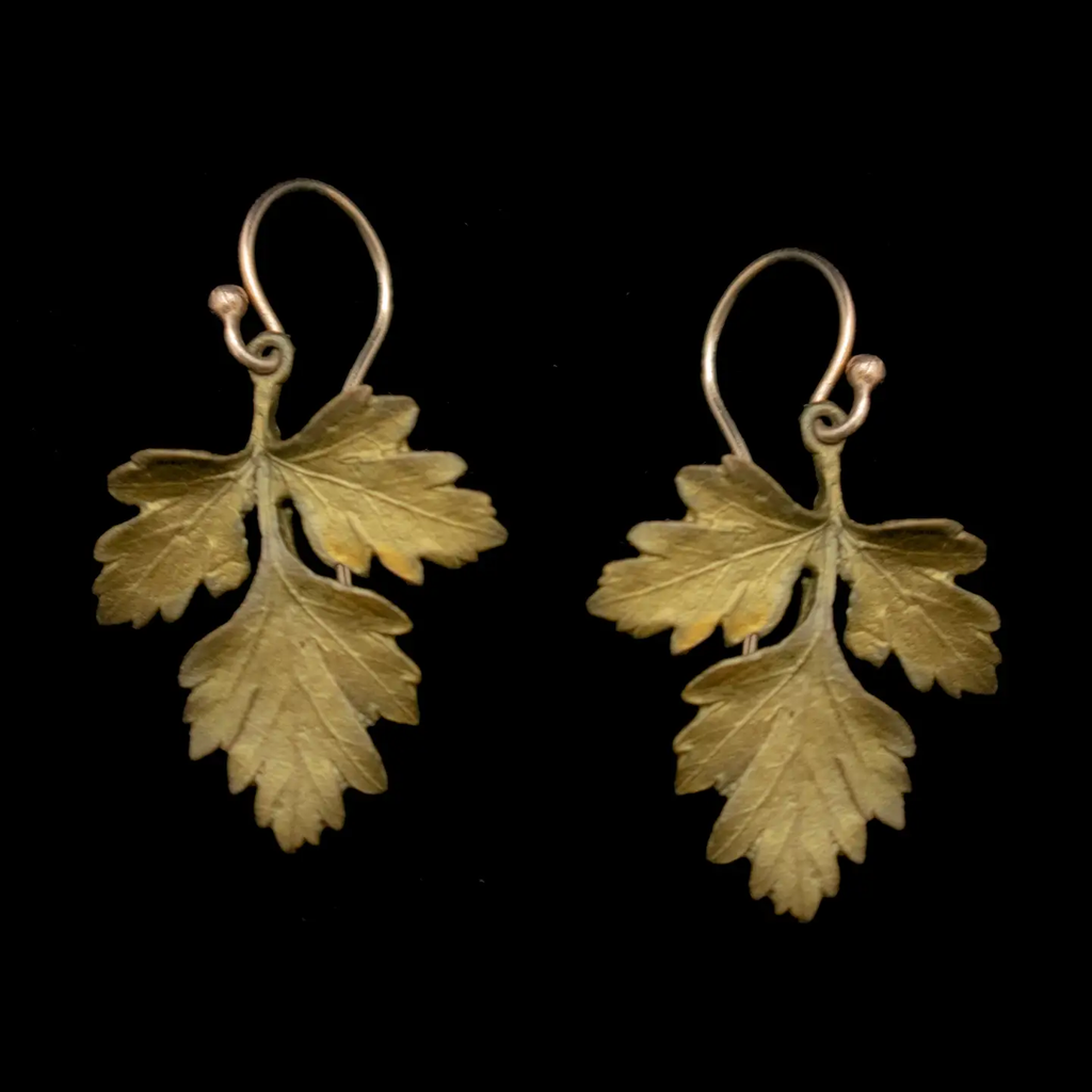 Petite Herb - Parsley Wire Earrings by Michael Michaud