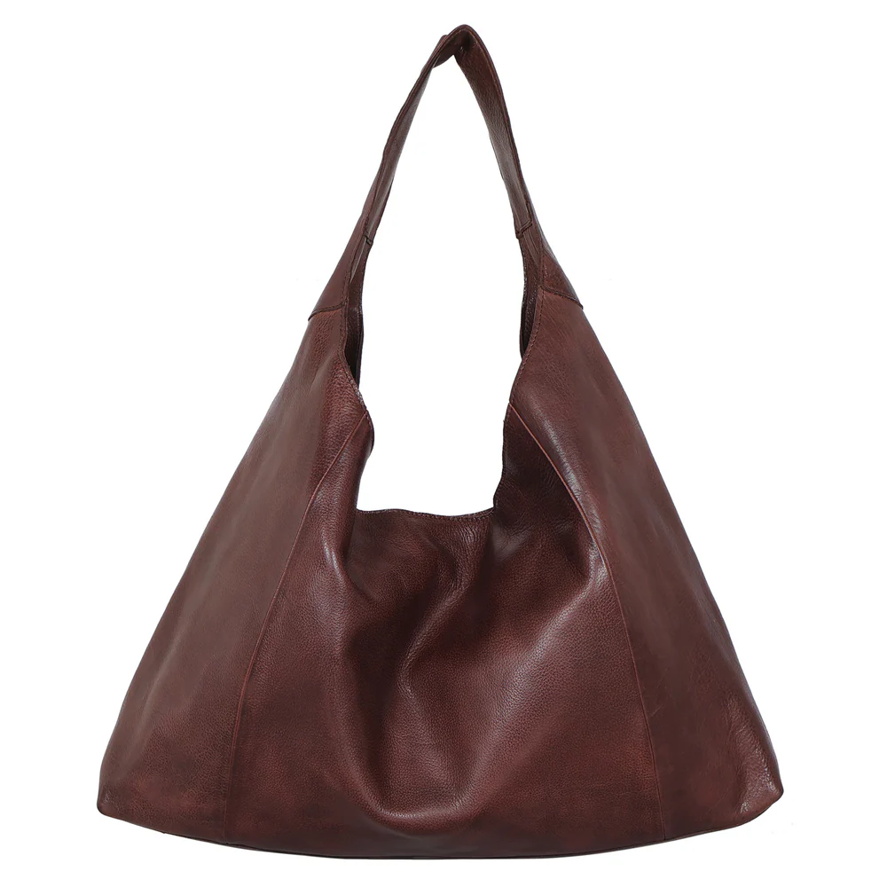 Lindsey Leather Tote in Brown