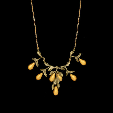 Golden Pear 16 Inch Adjustable Necklace by Michael Michaud