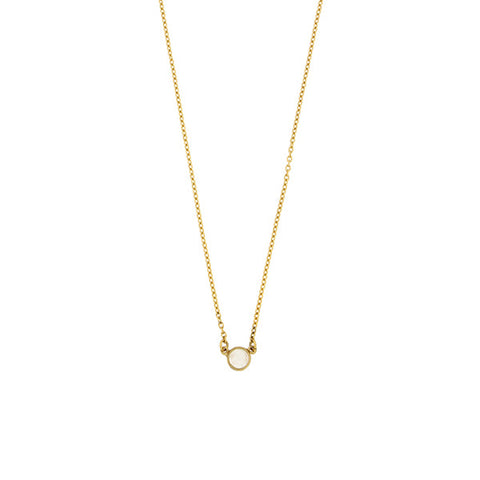 Bubble 16 Inch Adjustable Dainty Pendant Necklace - Frosted Clear by Michael Michaud