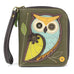 Owl A Zip-Around Wallet in Olive by Chala