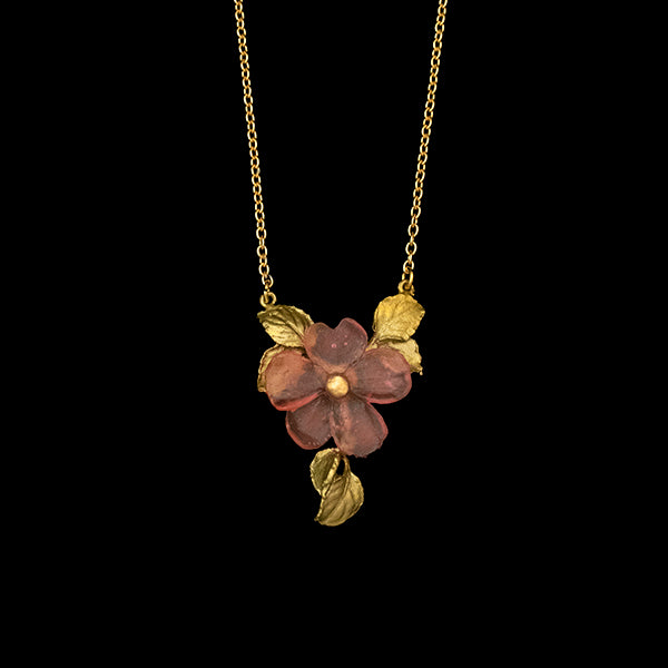 Impatiens in Pink 16 inch Adjustable Pendant Necklace by Michael Michaud