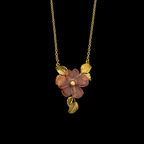 Impatiens in Pink 16 inch Adjustable Pendant Necklace by Michael Michaud