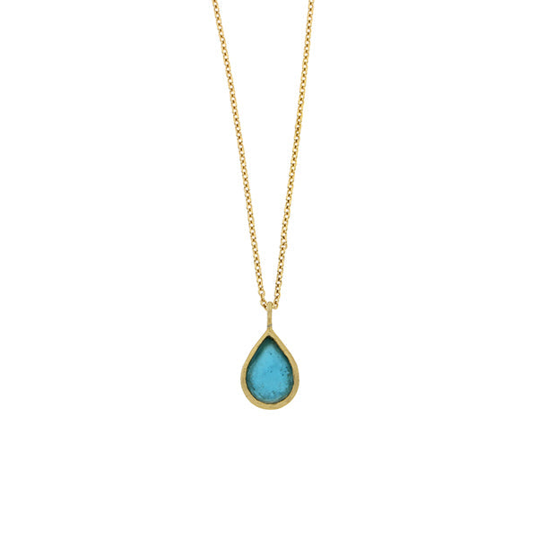 Tear Drop Bubbles 16 Inch Adjustable Dainty Pendant Necklace by Michael Michaud