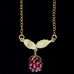 Raspberry 16 Inch Adjustable Dainty Chain Pendant Necklace by Michael Michaud