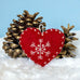 Snowflake Heart Wool Ornament