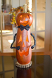 Gerald Pumpkin Face Large Tall Lit Gourd