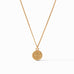 Fleur­de­Lis Solitaire Necklace in Iridescent Melon by Julie Vos