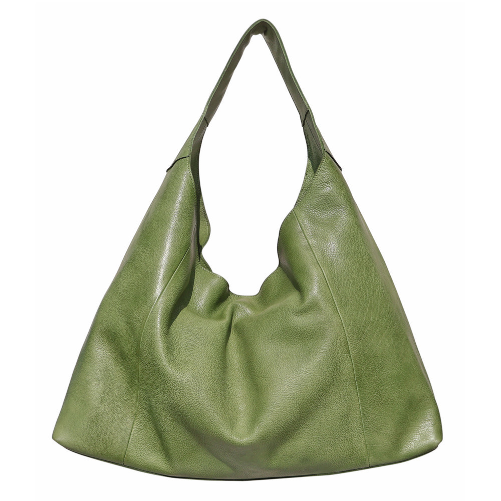 Lindsey Leather Tote in Grass