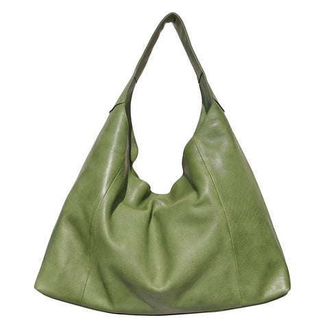 Lindsey Leather Tote in Grass