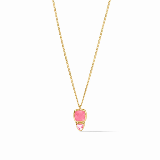 Aquitaine Duo Delicate Iridescent Peony Pink Necklace by Julie Vos
