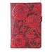 Mini Leather Portfolio - Wild Rose in Red