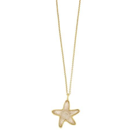 Clear Under the Sea 16 Inch Adjustable Star Fish Pendant Necklace by Michael Michaud