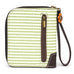Highland Cow Zip-Around Wallet in Green Stripe by Chala