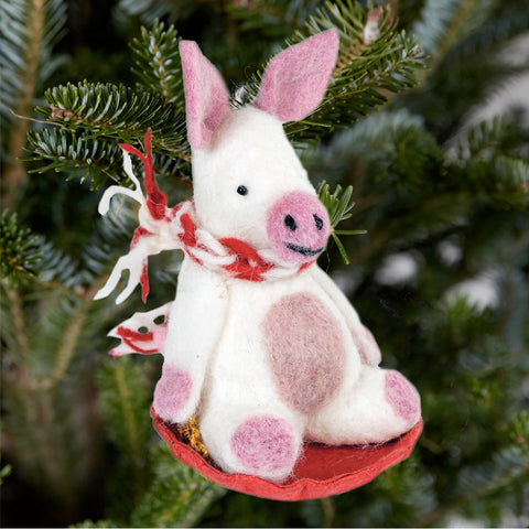 Piggles Wool Ornament