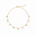 Heart Delicate Charm Necklace in Mother of Pearl and Cubic Zirconia by Julie Vos