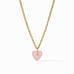 Heart Delicate Necklace in Pink Quartz by Julie Vos