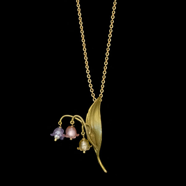 Lily of the Valley Multi Color 16 Inch Adjustable Pendant Necklace by Michael Michaud