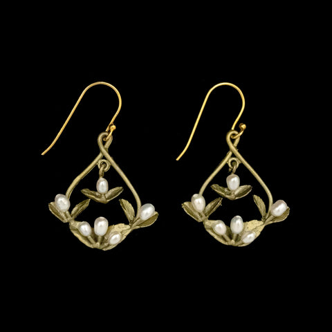 Spring Vine Hoop Wire Earrings by Michael Michaud