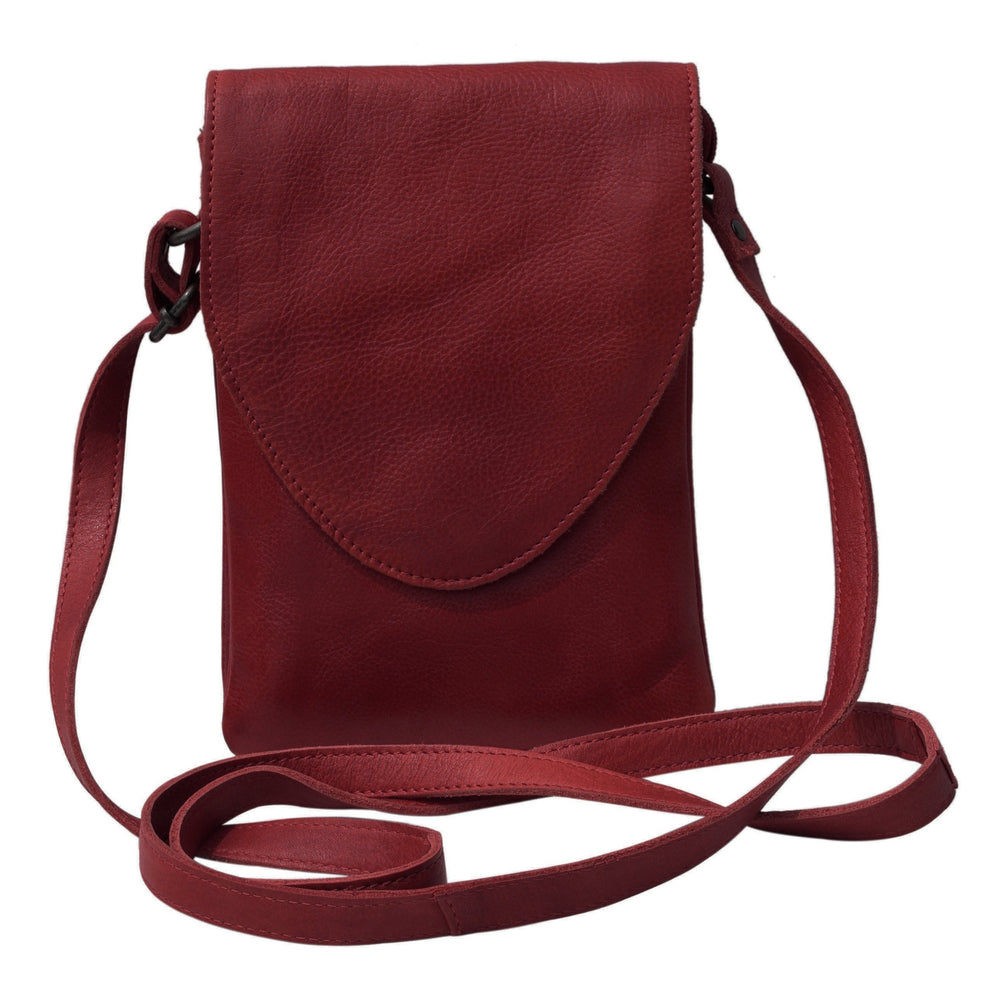 Pippa Leather Crossbody in Oxblood