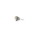 Sterling Silver Square Stud Earrings with 22k Gold