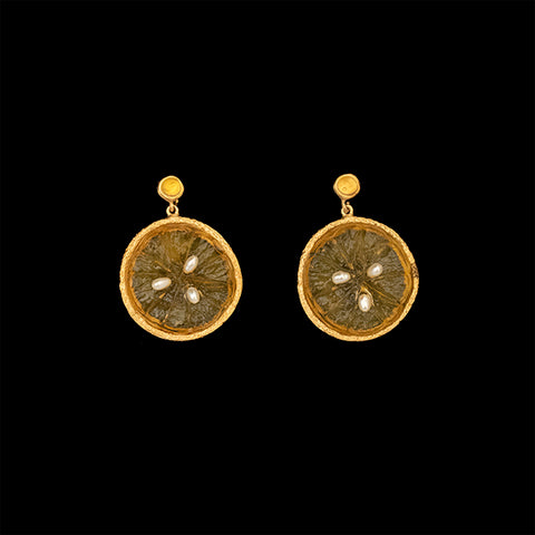 Citrus Orange Post Earrings by Michael Michaud