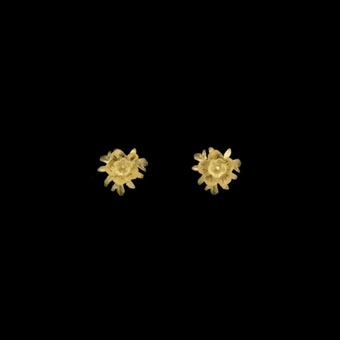 Yellow Mums Stud Earrings by Michael Michaud