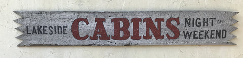 Lakeside Cabins Night -or- Weekend Americana Art