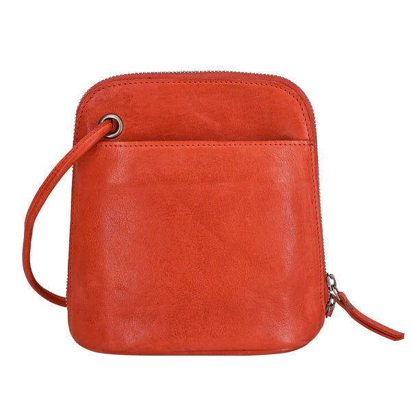 Lilly Leather Crossbody in Red