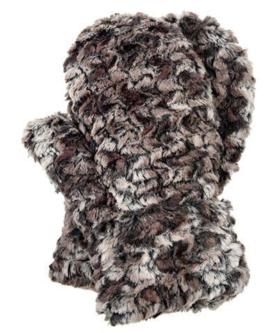 MITTEN-LUXURY FAUX FUR IN CALICO