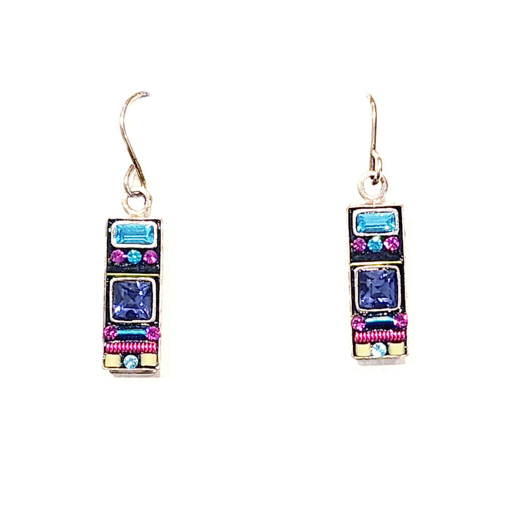 Tanzanite La Dolce Vita Rectangle Earrings by Firefly Jewelry