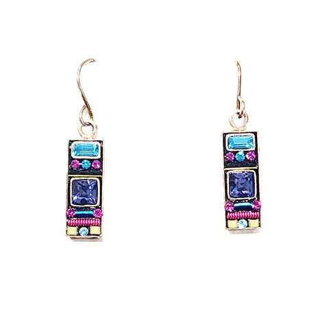 Tanzanite La Dolce Vita Rectangle Earrings by Firefly Jewelry