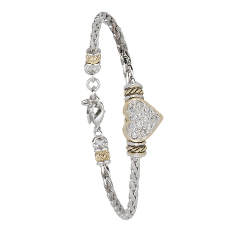 Celebration Petite Pavé Heart Single Strand Bracelet by John Medeiros