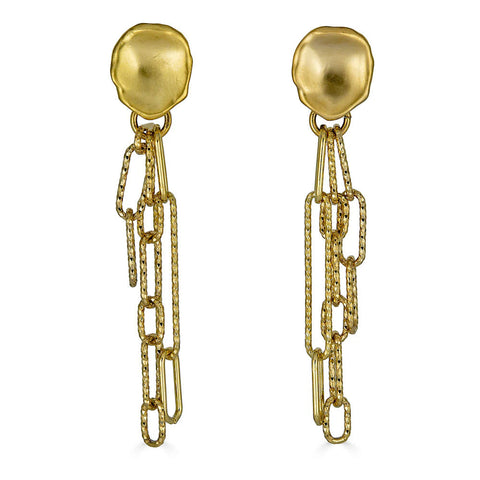 Gold Paper Clip Earrings by Loni Paul