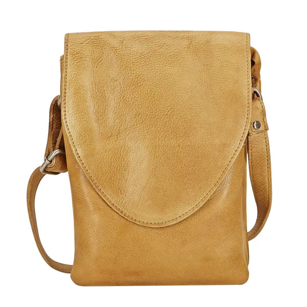 Pippa Leather Crossbody in Camel