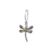 Sterling Silver Dragonfly Earrings with 22k Gold Wings
