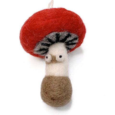 Mushroom Woolie Ornament