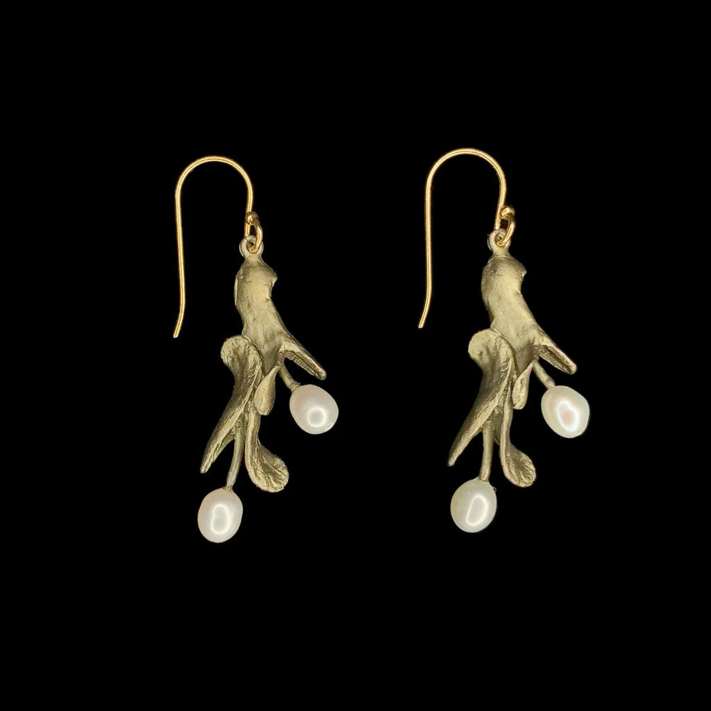 Spiral Pod Wire Earrings by Michael Michaud