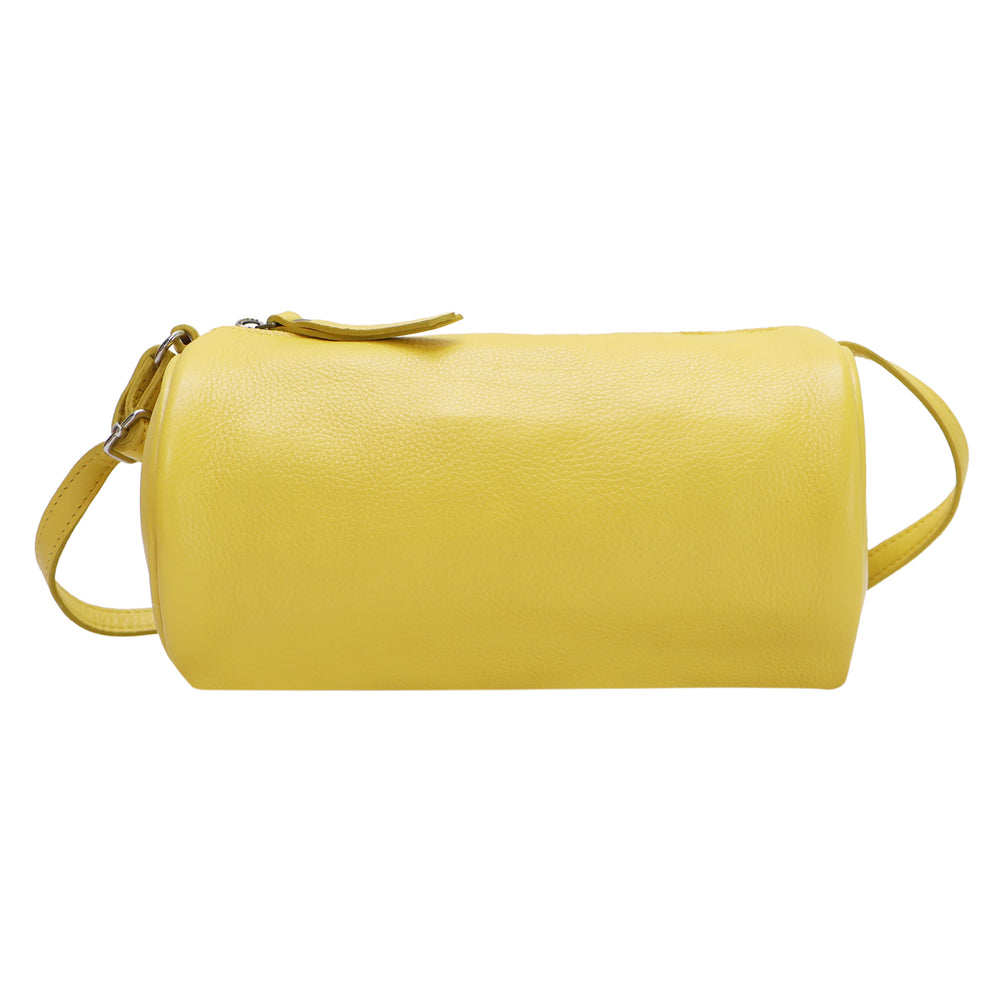 Twyla Leather Crossbody in Lemon