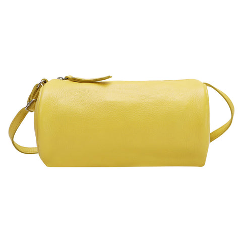 Twyla Leather Crossbody in Lemon