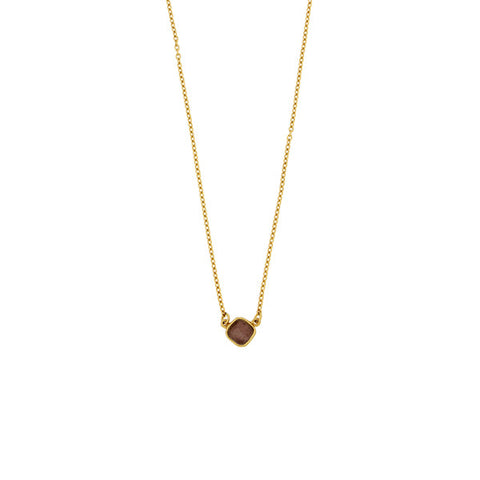 Bubble Diamond 16 Inch Adjustable Dainty Pendant Necklace-Dark Purple by Michael Michaud