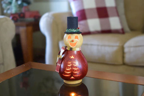 Robin Snowman Gourd