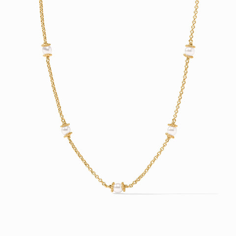 Hydra Delicate Station Necklace in Pearl by Julie Vos