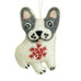 Snowflake Frenchie Wool Ornament