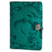 Large Leather Journal - Cloud Dragon in Teal