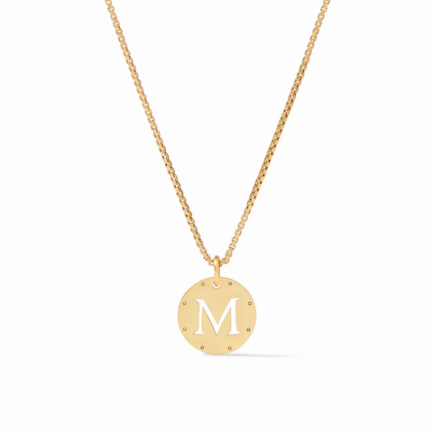 Monogram Delicate Letter M Necklace by Julie Vos