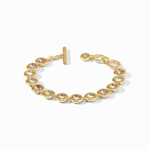 Rainbow Tennis Bracelet in Champagne Radiance by Julie Vos