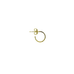Sterling Silver Hammered Wide Hoop Earrings with 18k Gold