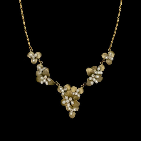 Pachysandra 16 Inch Adjustable Drop Necklace by Michael Michaud
