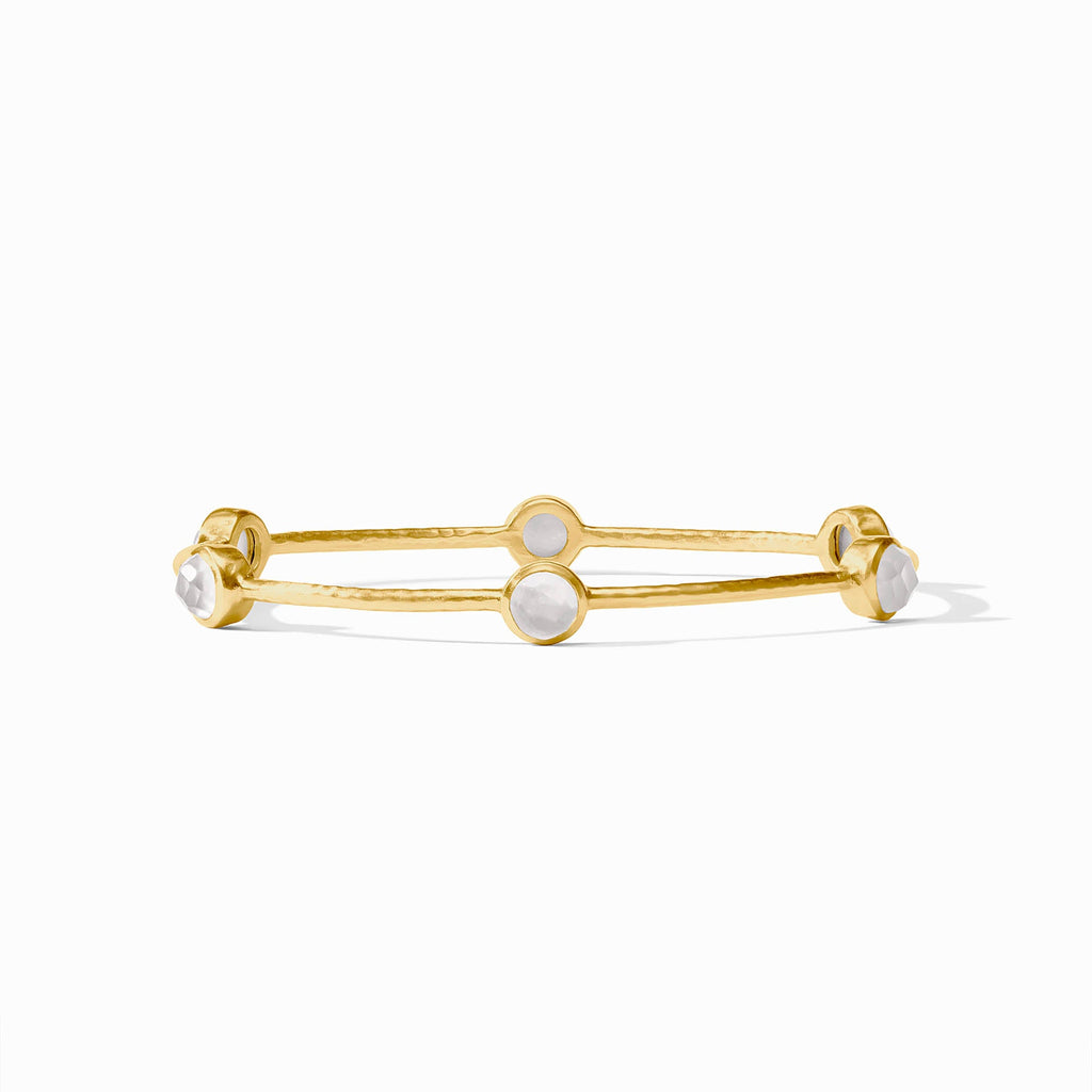 Milano Luxe Bangle Bracelet in Iridescent Clear Crystal by Julie Vos